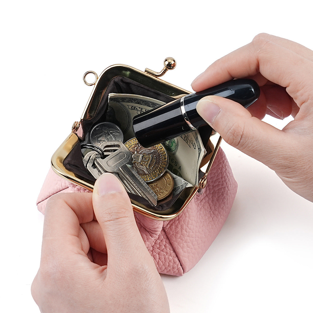 Wholesale Coin purse creative coin bag genuine leather wallet first layer cowhide coin bag